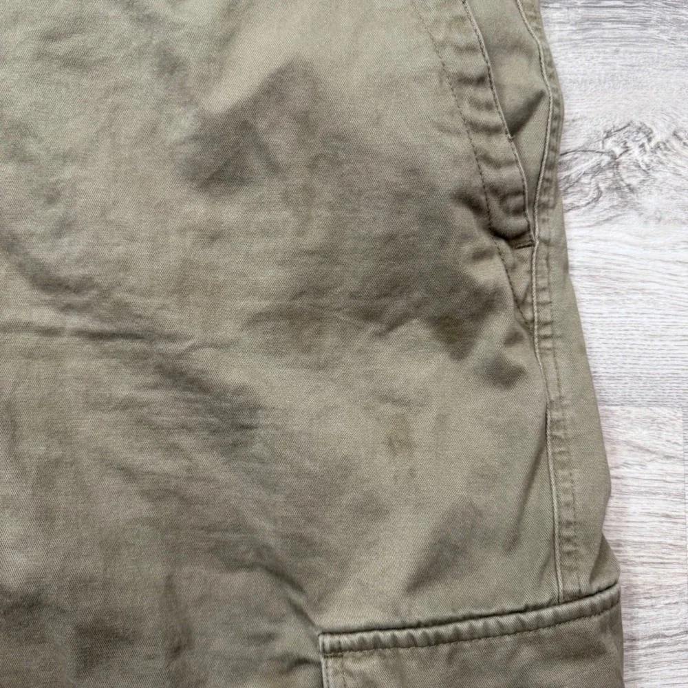 Geoffrey Beene Mens Cargo Shorts Olive Green‎ Cotton Twill Size 36